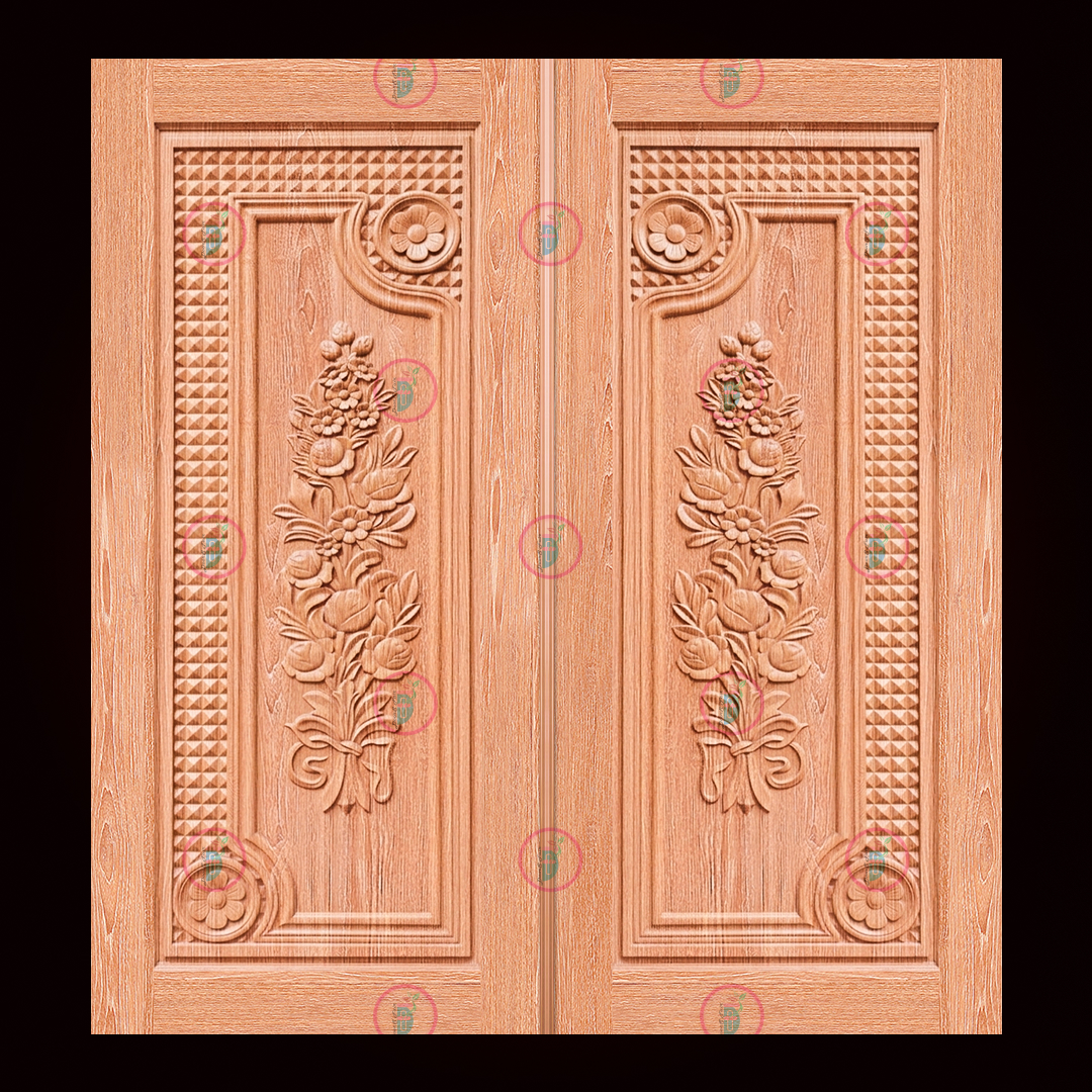 Premium Solid Wooden Double Door.