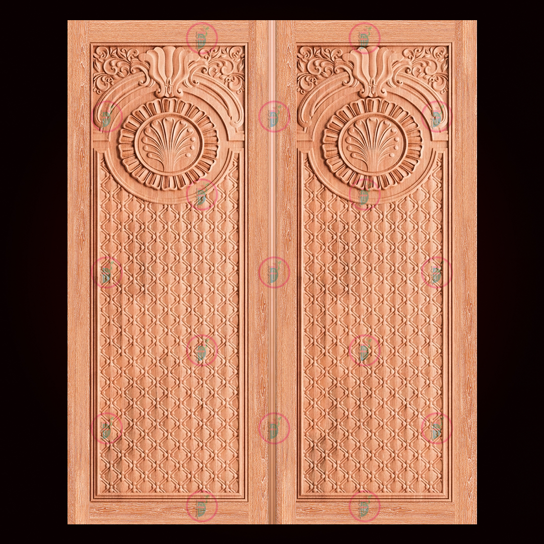 Premium Solid Wooden Double Door.